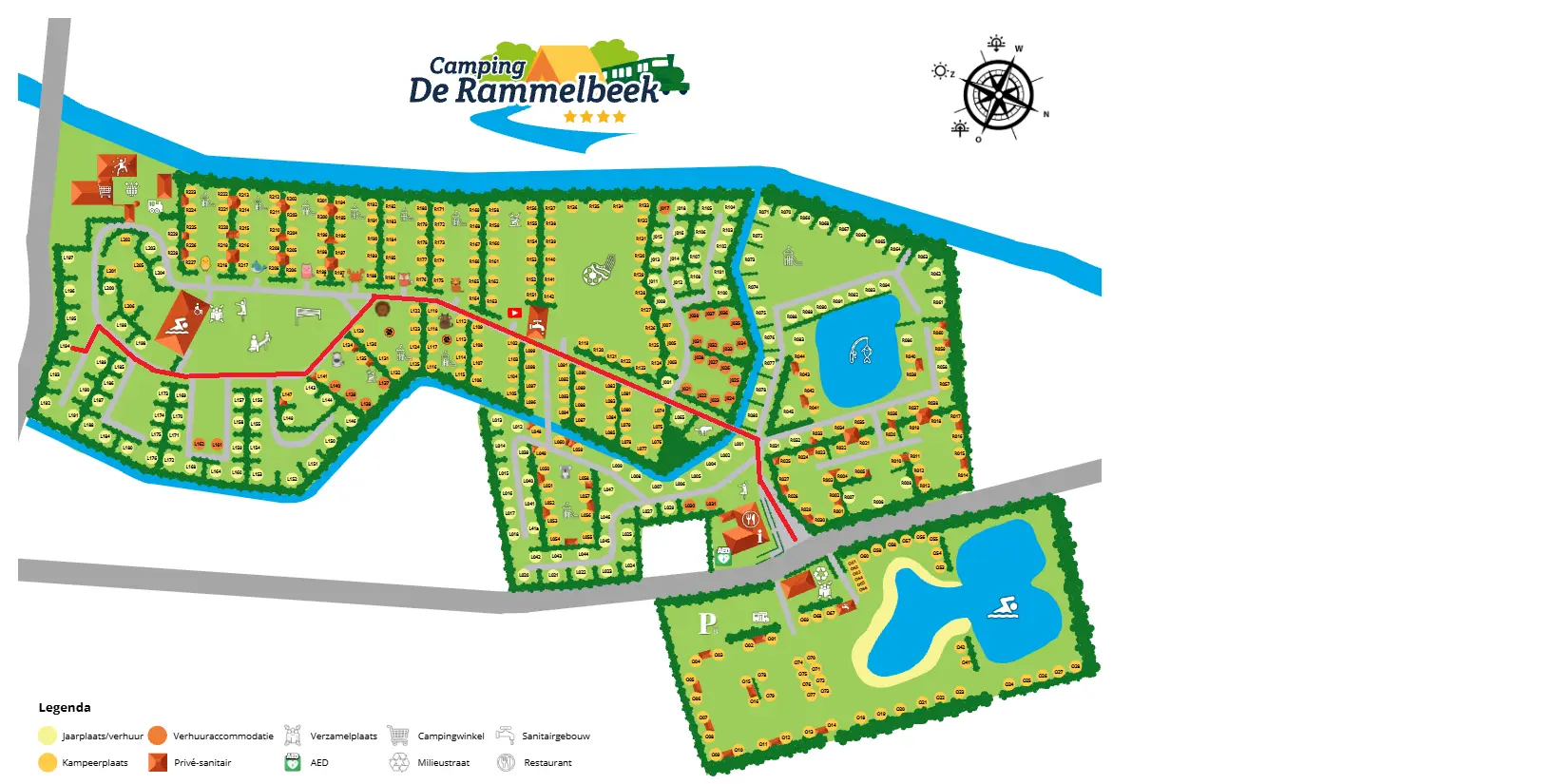Plattegrond Camping De Rammelbeek